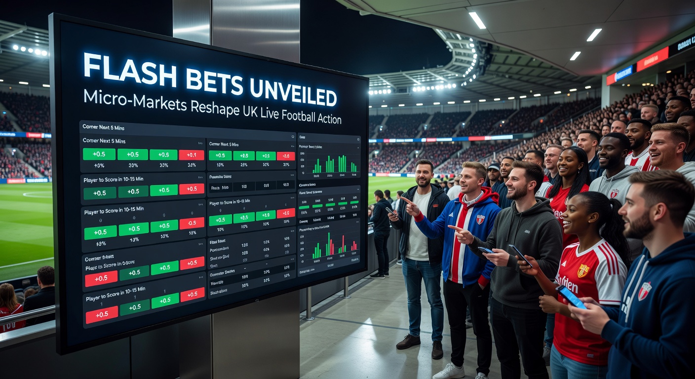 Close-up of a mobile betting interface showing active micro-markets during a live EFL Championship game, highlighting flash bet timers ticking down