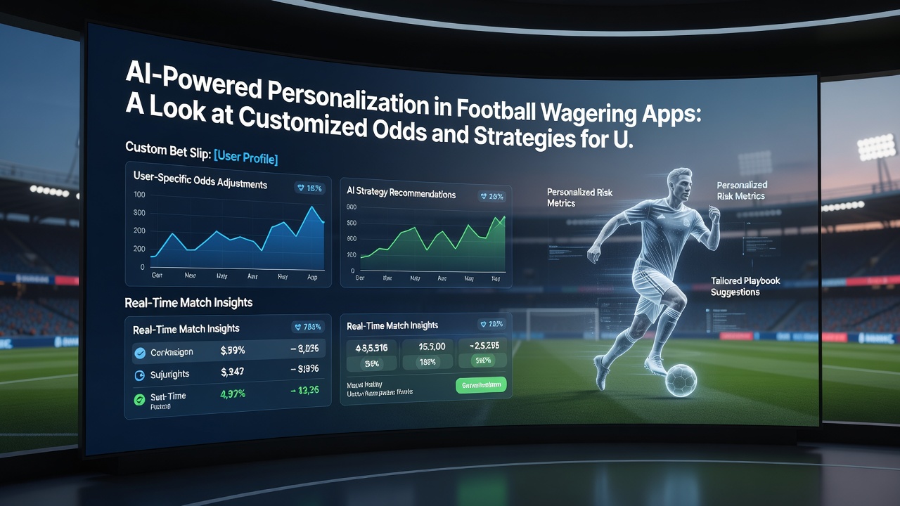 Mobile screen displaying personalized football betting strategies and custom odds generated by AI