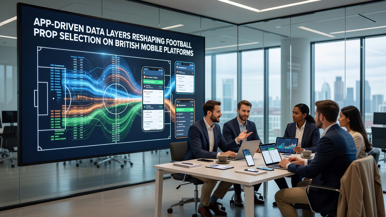 Close-up view of real-time data visualization tools used in British mobile apps for football player prop decisions