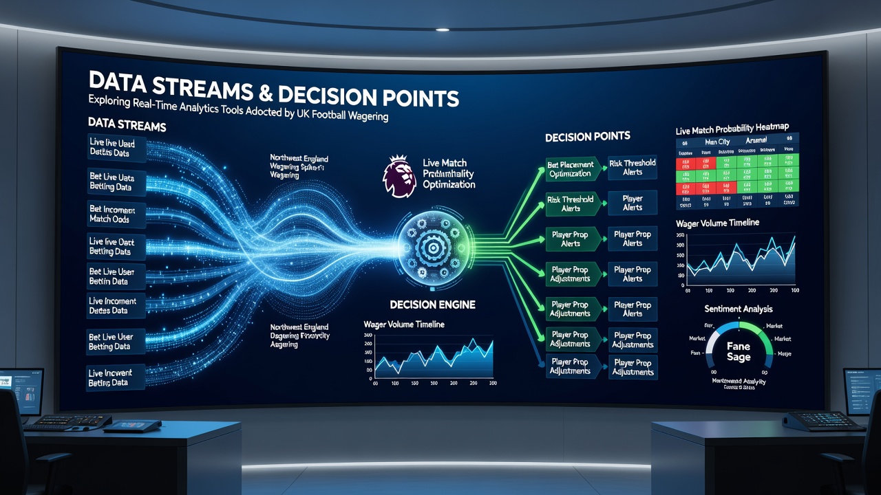 Detailed view of decision point interfaces in real-time football analytics tools displaying player stats and stream updates