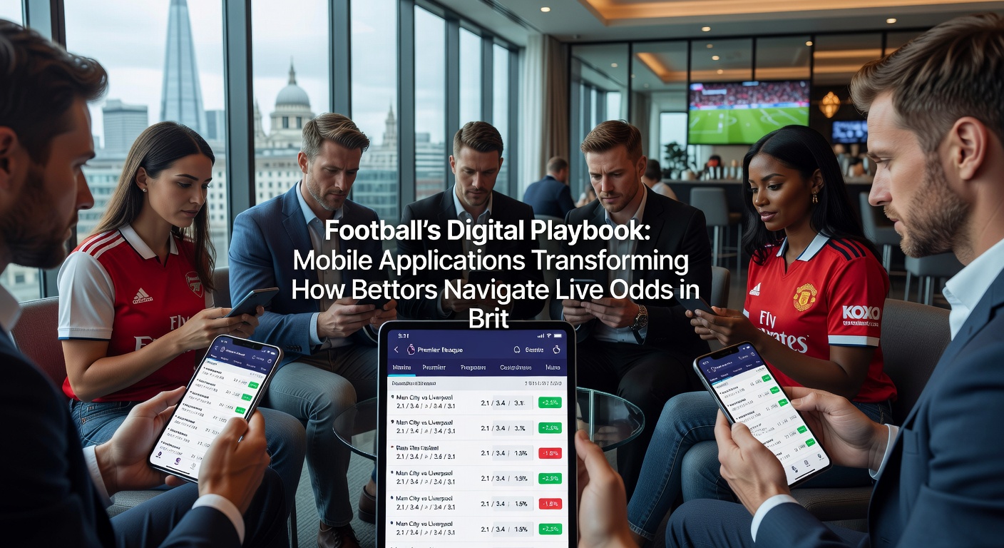 British bettor using a mobile app to compare live football odds during a Premier League match