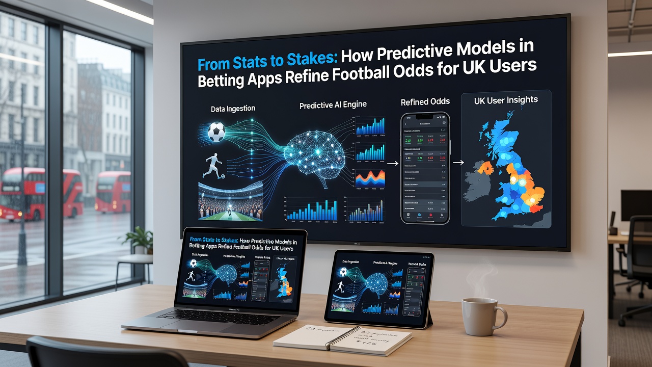 Mobile app screen displaying real-time football odds adjustments powered by predictive algorithms